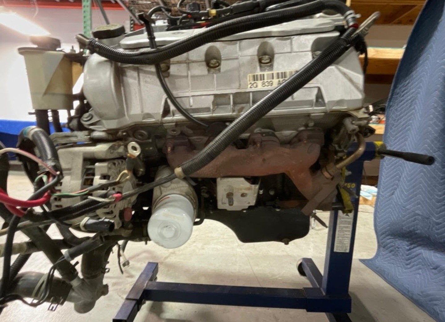 2004 ford mustang svt cobra engine complete pan to blower, complete tremec t56 6 speed transmission, gas tank assembly 2004 ford mustang svt cobra engine complete pan to blower, complete tremec t56 6 speed transmission, gas tank assembly
