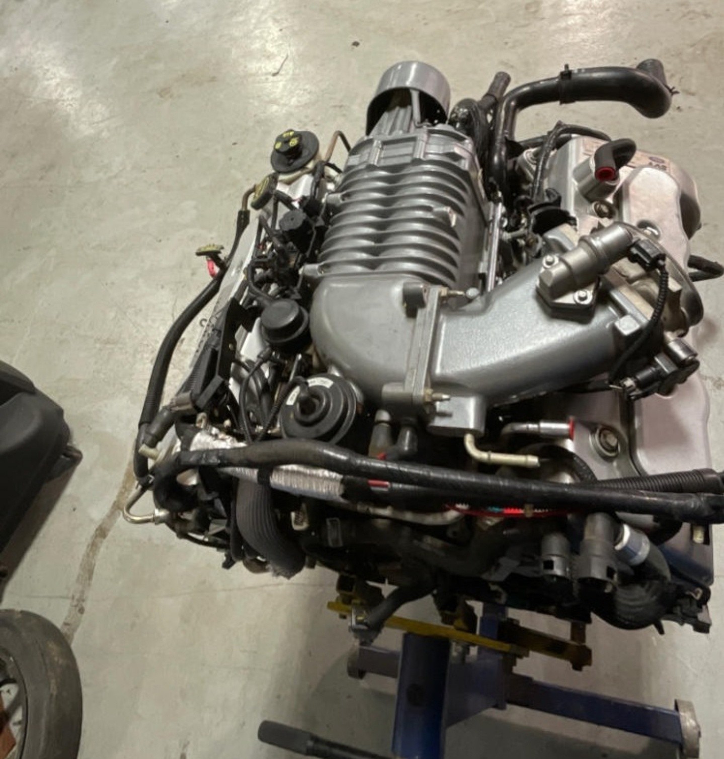 2004 ford mustang svt cobra engine complete pan to blower, complete tremec t56 6 speed transmission, gas tank assembly 2004 ford mustang svt cobra engine complete pan to blower, complete tremec t56 6 speed transmission, gas tank assembly